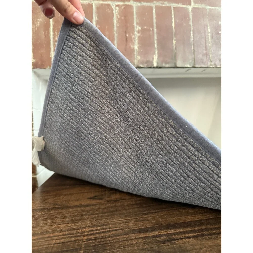 Gray Chenille Bath/Utility Mat